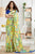 Multicolor Linen Printed Designer Saree With Unstitched Blouse Material
