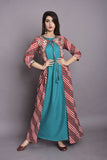 Sunset Boulevard Chic Orange Embroidered Kurta With Floral Jacket