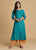 Nature Trails - Turquoise Gold Printed Button Down Festive Kurta