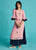 Kalamkari - Brown Color Diagonal Print Kurta
