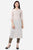 White Cotton Blend Calf Length Straight Kurti