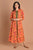 Sunset Boulevard Chic Orange Embroidered Kurta With Floral Jacket