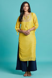 Nature Trails - Poised Red Festive Kurta With Gold Print