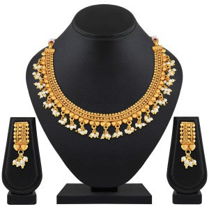 Gold Plated Zinc Finish Ethnic Necklace Set