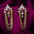 Craftsvilla Gold Plated Alloy Metal Fashion American Diamond Drop Earrings