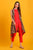 Sunset Boulevard Chic Orange Embroidered Kurta With Floral Jacket